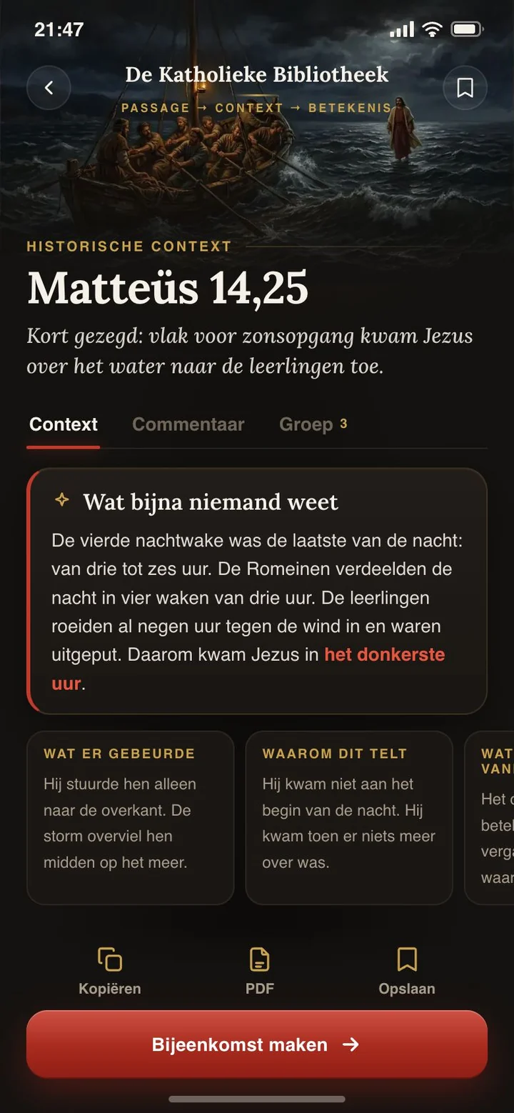 Matteüs 14,25: wat bijna niemand weet